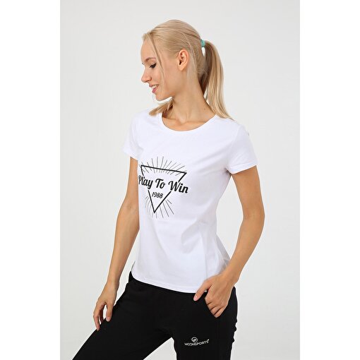 MoonSports Kadın Play To Win Baskılı  Tshirt,101,M. ürün görseli