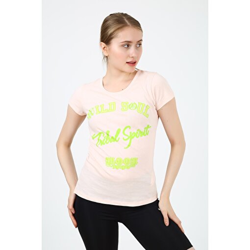 MoonSports Sofia Kadın Baskılı  Tshirt,PEMBE,M. ürün görseli