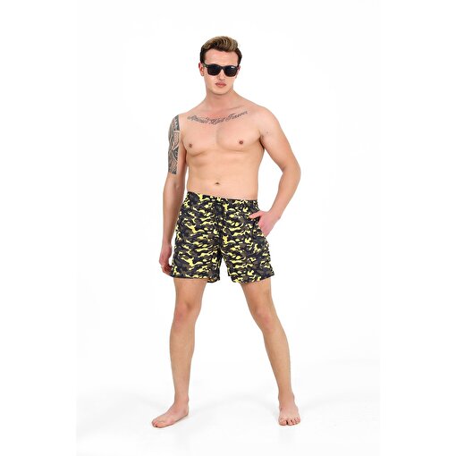 Exuma SWIM SHORTS M Erkek deniz şortu,KAMUFLAJ-SARI,S. ürün görseli
