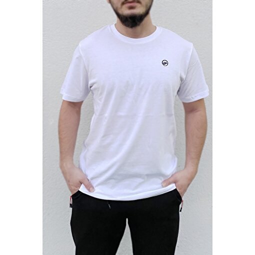 MoonSports Moon Erkek Basic Bisiklet Yaka  Tshirt,beyaz,L. ürün görseli