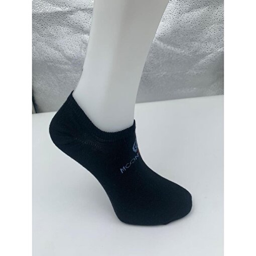 MoonSports Logolu Erkek  Babet Çorap,SİYAH,40-45. ürün görseli