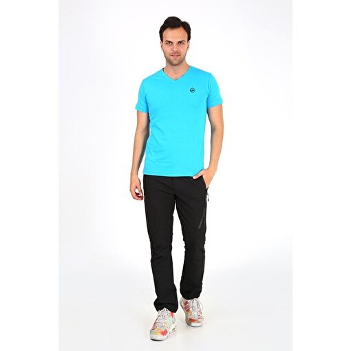 MoonSports Abant V Yaka Erkek  Tshirt,turkuaz,XL. ürün görseli