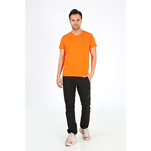 MoonSports Abant V Yaka Erkek  Tshirt,Oranj,XL. ürün görseli