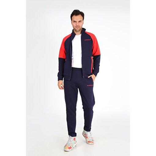 MoonSports Gölcük Erkek Fermuarlı  Sweatshirt,Laci Kırmızı,L. ürün görseli