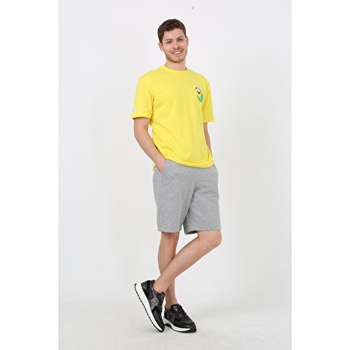 MoonSports Moonsports Erkek Papagan Baskılı Tshirt,SARI,XL. ürün görseli