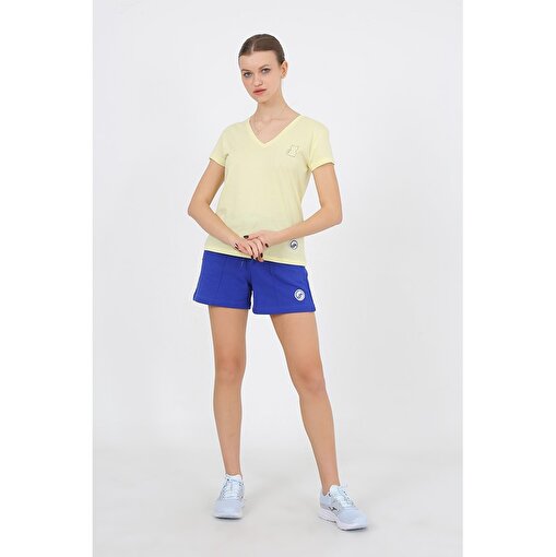 MoonSports Moonsports Kadın Kedi Baskılı Tshirt,SARI,M. ürün görseli