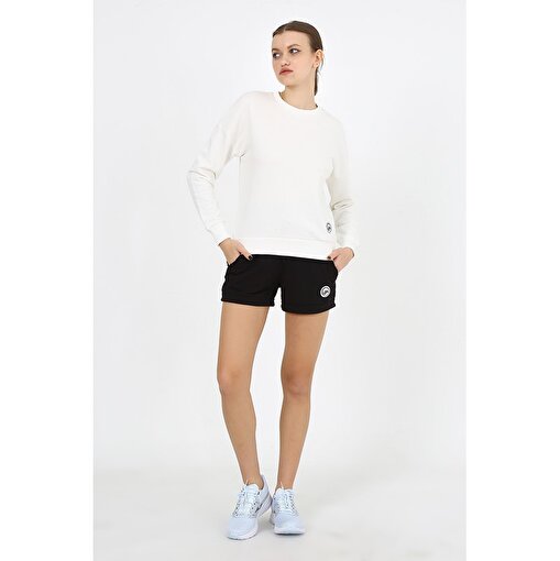 MoonSports Moonsports Kadın Sara Basic Sweat,BEYAZ,L. ürün görseli