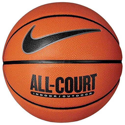 Nike NIKE EVERYDAY BASKETBOL TOPU  ALL COURT 8P DEFLATED,AMBER BLACK METALLIC SILVER,6. ürün görseli