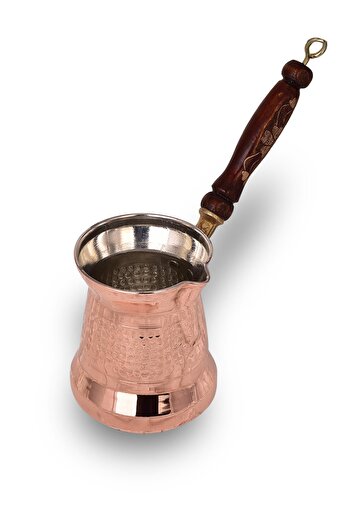 Cobper Premium Collection Roman Bakır Cezve 450ml Ahşap Kulp. ürün görseli