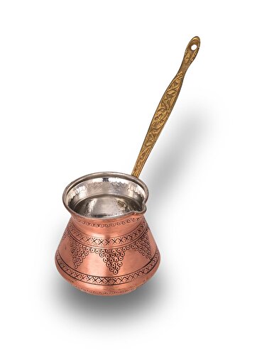 Cobper Premium Collection Gülani Kalın Bakır Cezve 380ml. ürün görseli