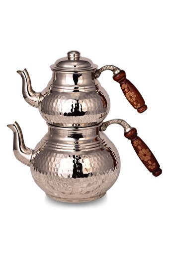 Cobper Premium Collection Teatime Bakır Çaydanlık Küçük Nikel. ürün görseli