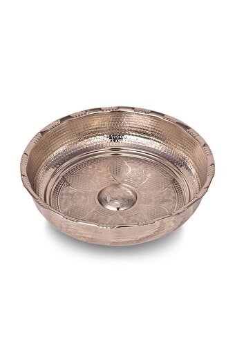 Cobper Premium Collection Gün Bakır Hamam Tası 20cm Nikel. ürün görseli