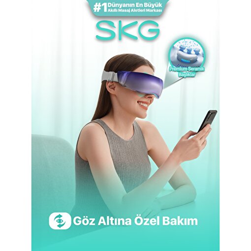 Skg KS700-E Akıllı Göz Masaj Aleti / Robotu | Soğuk Kompress | Mobil APP, Isı Terapisi & Termoterapi. ürün görseli