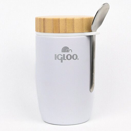 Igloo Bamboo Yemek Termosu 500ml-BEYAZ. ürün görseli