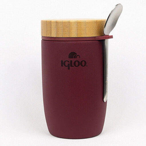 Igloo Bamboo Yemek Termosu 500ml-BORDO. ürün görseli