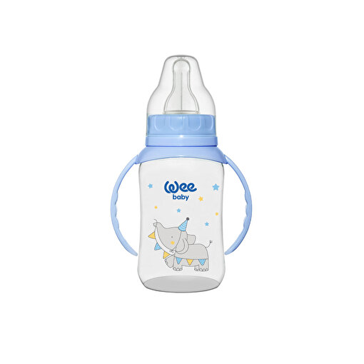Picture of WeeBaby PP Feeding Bottles with Grip 150 ml (silicone nipple No:3) 