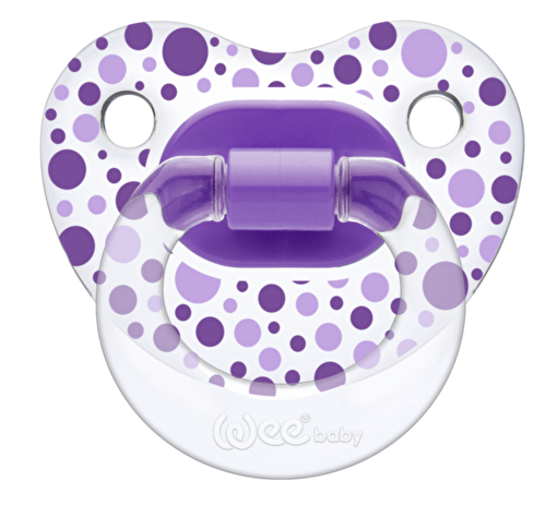 Picture of WeeBaby Transparent Patterned Orthodontic Soother No:1  