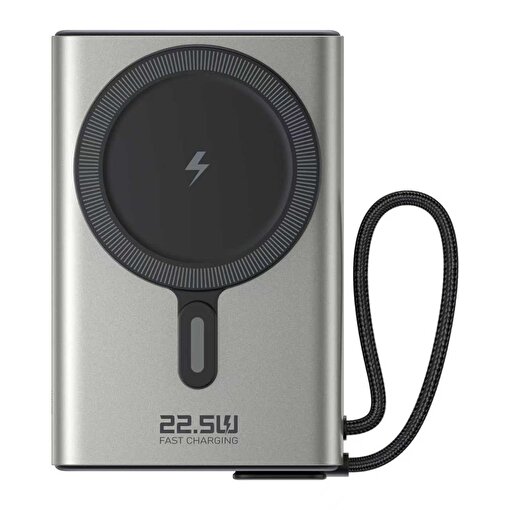 SHAZA 10.000 Mah 22.5W Led Göstergeli Magsafe Powerbank -Beyaz resmi
