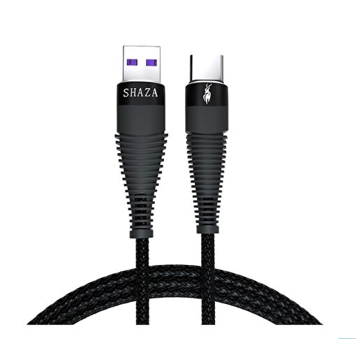 SHAZA Usb-A To Type-C PD 5A 32W Örgülü Hızlı Şarj ve Data Kablosu resmi