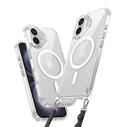 SHAZA Magsafe Clear Iphone 16 Şeffaf Kılıf resmi