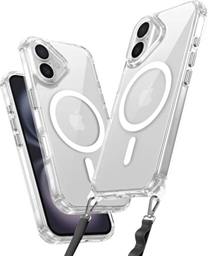 SHAZA Magsafe Clear Iphone 16 Plus Şeffaf Kılıf resmi