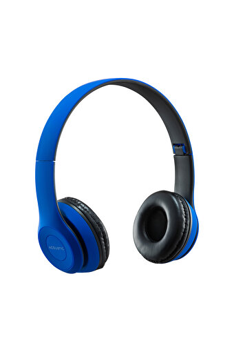 MF Product Acoustic 0131 Mikrofonlu Kulaküstü Kablosuz Bluetooth Kulaklık Mavi. ürün görseli
