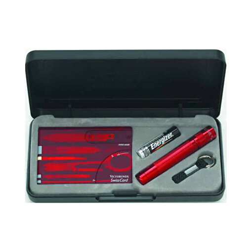 Victorinox Swiss Card + Maglite Fener Seti, Kırmızı. ürün görseli