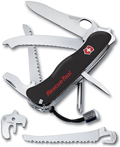 ​Victorinox 0.8623.MWN.3 RescueTool Siyah Hayat Kurtarma Çakısı. ürün görseli