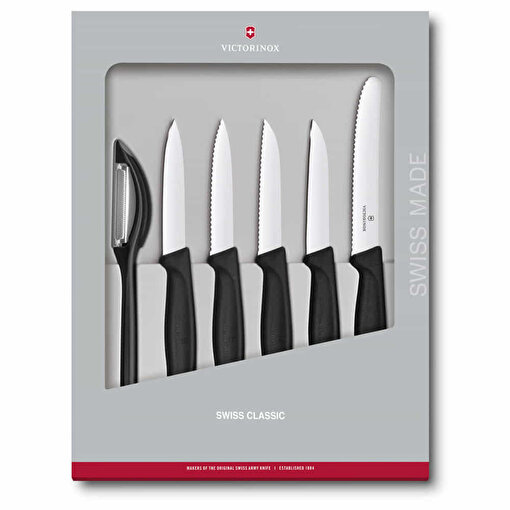 Victorinox 6.7113.6G Siyah Bıçak Seti, 6 Parça Hediye Kutulu. ürün görseli
