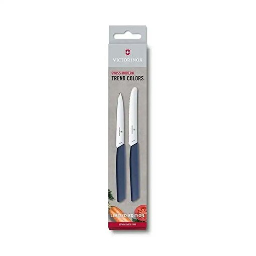 Victorinox 6.9096.2L3 Swiss Modern Mavi 2li Bıçak Seti 2022 Limitli Üretim. ürün görseli