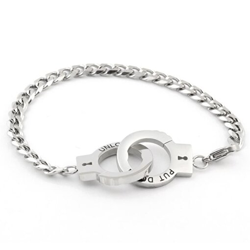 Picture of Welch Women's Welch Bangle Detailed White Stainless Steel Bracelet