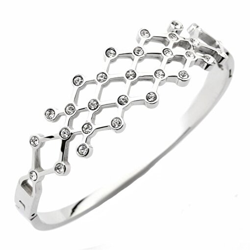 Picture of Welch Women's Welch Shaped Women Stone Detailed Stainless Steel Bracelet