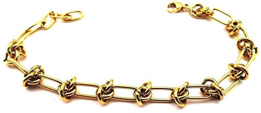 Picture of Welch Steel Welch Stainless Steel Gold Chain Bracelet