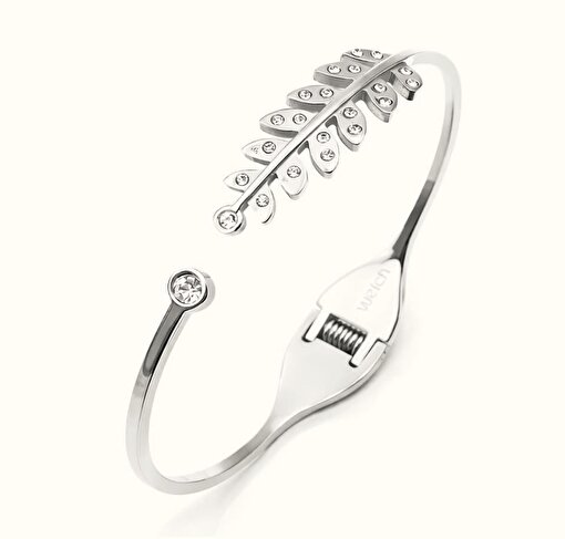 Picture of Welch Steel Welch Stone Detailed Leaf Stainless Steel Bracelet