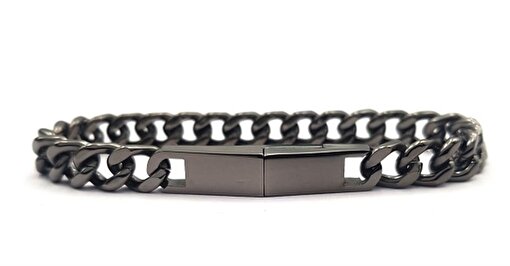 Picture of Welch Steel Welch Black Stainless Steel Chain Bracelet