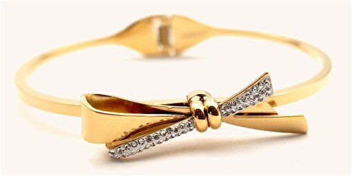 Picture of Welch Men's Welch Gold Bow Stainless Steel Bracelet