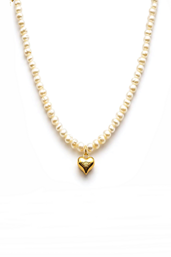 Welch Steel Welch Gold Çelik Zincir İncili Choker Kolye. ürün görseli