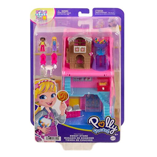 Barbie HNB03 Polly Pocket Pollyville Şeker Dükkanı Oyun Seti. ürün görseli