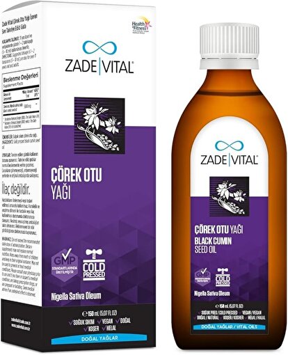 Picture of Zade Vital Cold-Pressed Black Cumin Seed Oil 150 mL