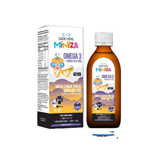 Picture of Zade Vital Miniza Omega 3 + Black Cumin Seed Oil 150 mL
