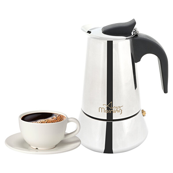 Picture of Any Morning Jun-4 Stainless Steel Espresso Coffee Maker 200 Ml