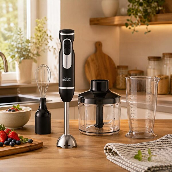 Any Morning SIN2636 El Blender Seti 400 W Çırpıcı, Doğrayıcı, Karıştırıcı Aparatlı ve Ölçü Kabı. ürün görseli