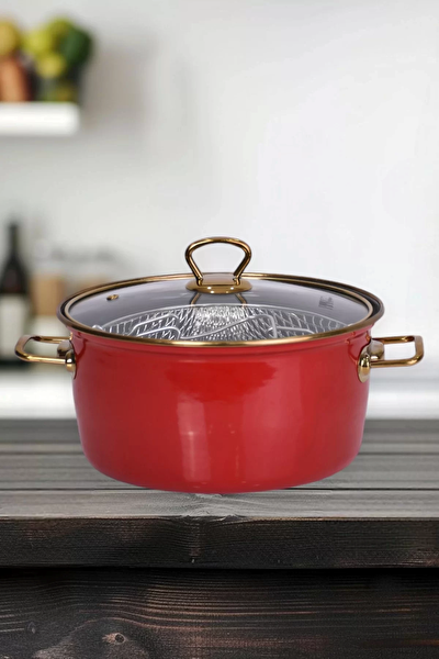 Picture of PR Home Red Enamel Frying Pot 22 cm