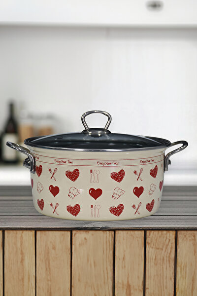 Picture of PR Home Enjoy Red Enamel Frying Pot 22 cm