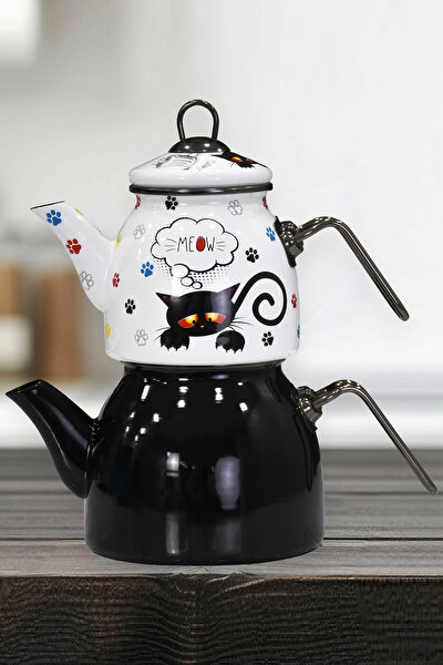 Picture of PR Home Cat Rose Model Enamel Teapot