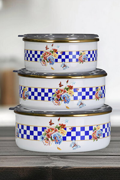 Picture of PR Home Allegro Enamel 3-Piece Storage Set
