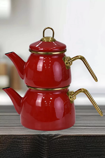 Picture of PR Home Red Mini Model Enamel Teapot