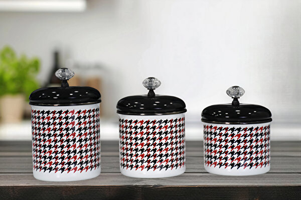 Picture of PR Home Forte Black Enamel Spice Jar Set