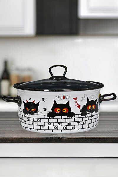 Picture of PR Home Cat Enamel Frying Pot 22 cm
