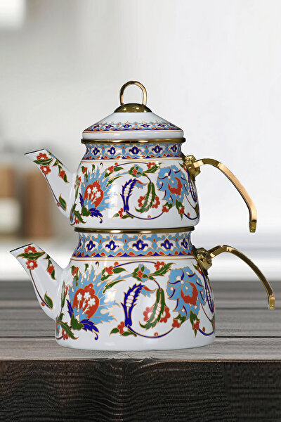 Picture of PR Home Hanzade Gold Model Enamel Teapot
